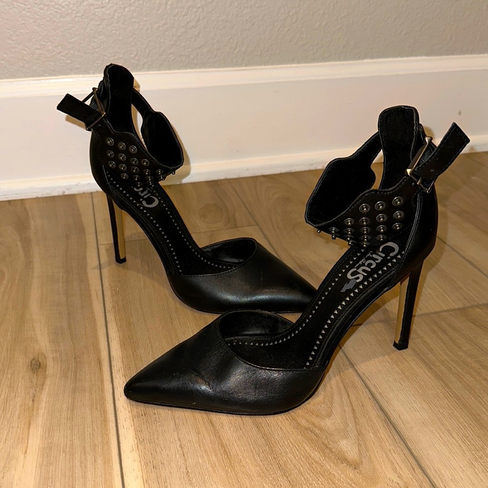 VGUC Women’s Sam Edelman Circus Brand Size 8 Black Spike Spiked Stiletto Heels